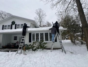 Ice dam removal by Northcoast Roof Repairs LLC